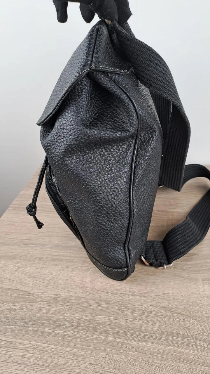 Reversible flap backpack / Vintage / Black / Unisex / Faux leather / 124 – photo 4